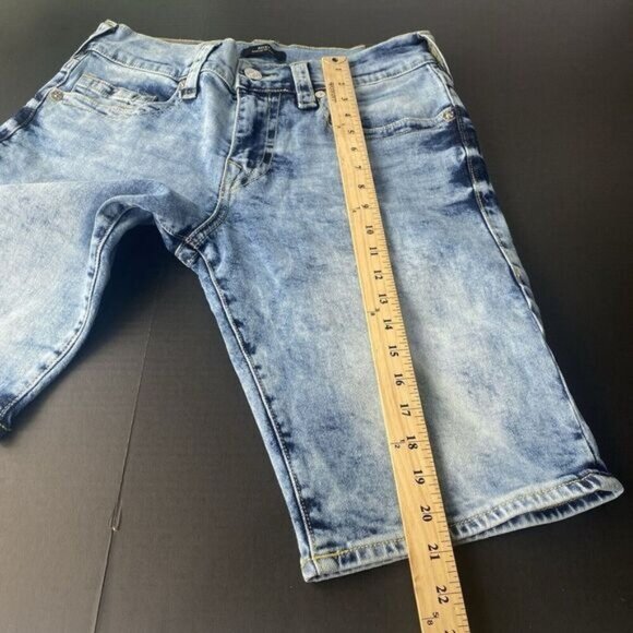 True Religion Men's Ricky Relaxed Straight Jeans Shorts  Sz 32 Blue  107220R New - Picture 7 of 15